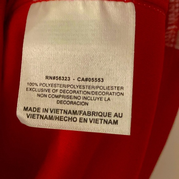 NWT [Nike] Dri-Fit Basketball Performance Sleeveless Jersey Red w/ White - Picture 10 of 11